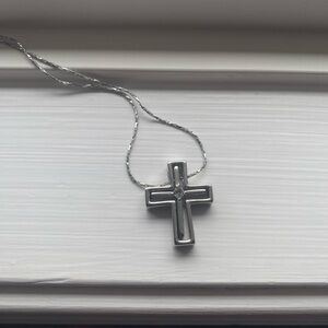 Silver Cross Pendant Necklace